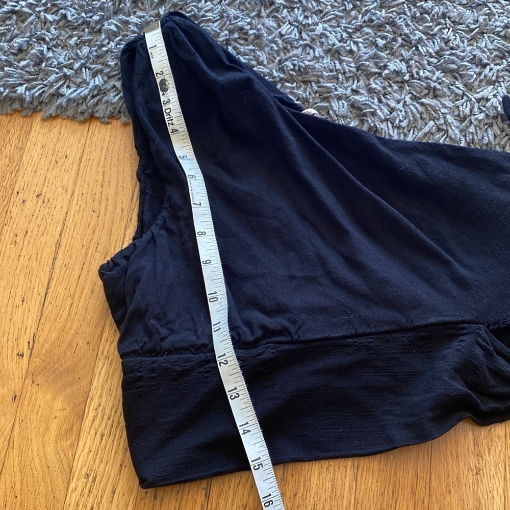 Free People Carmen Black One Shoulder Top Size Small - Picture 14 of 16